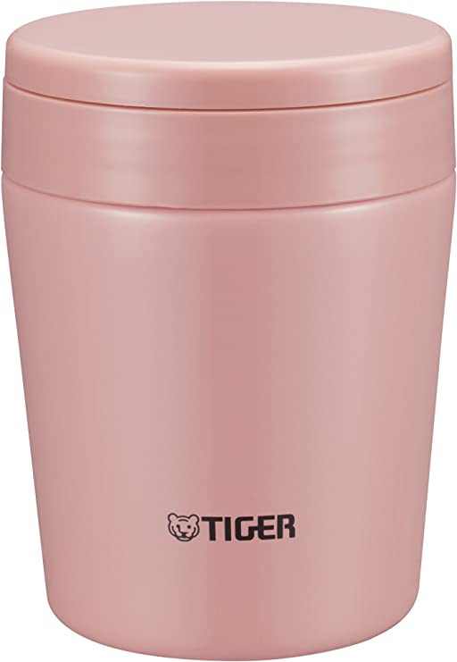 Tiger MCL-A030 PC Vacuum Insulated Thermal Soup Cup, Stainless Steel, Wide Mouth, 10 oz/0.30L, Cream Pink