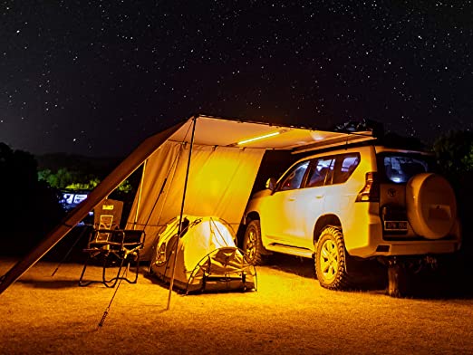 ARB 4x4 Accessories 814410 Retractable Awning with Led Light Strip Included (814403) 2500x2500mm 8.2 Feet, Ideal for Camping, Roadtrips, Outdoor Trips, Travel, Expedition, RV, Camper, 4x4 and SUV