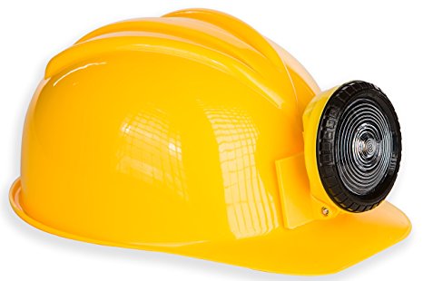 Kangaroo Adult or Kids Adjustable Construction Miner Hard Hat with Light