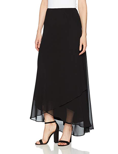 Alex Evenings Women's Long Chiffon Tulip Hem Skirt