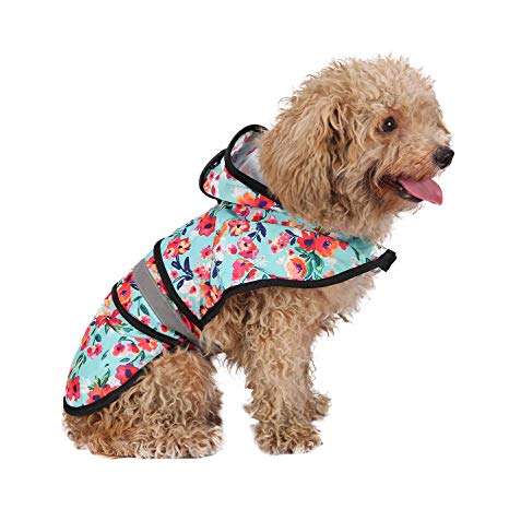 HDE Dog Raincoat Hooded Slicker Poncho for Small to X-Large Dogs and Puppies