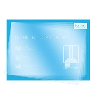 FEP Film 200 x 140mm Thickness 0.15mm for ELEGOO Mars/ANYCUBIC Photon/Photon S LCD SLA DLP 3D Printer - 5 Pack