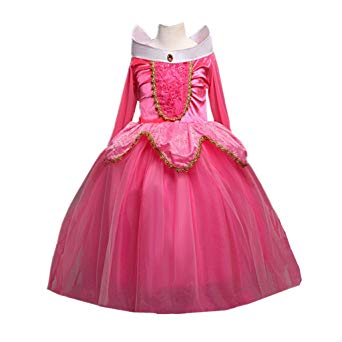 DreamHigh Sleeping Beauty Princess Aurora Party Girls Costume Dress 2-10 Years