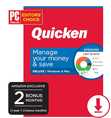 Quicken Deluxe Personal Finance 2020 - 14-Month Subscription [Amazon Exclusive] [PC/Mac Online Code]