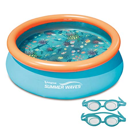 Blue Wave 3D Quick Set Round Family Pool - 7-ft