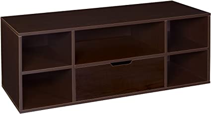 Niche Mod TV Stand with No with No Tools Assembly, Truffle