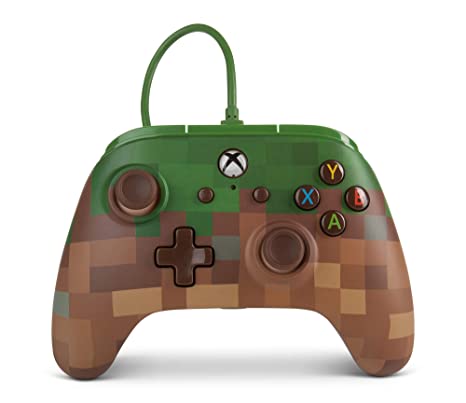 PowerA Enhanced Wired Controller for Xbox One - Minecraft Grass Block