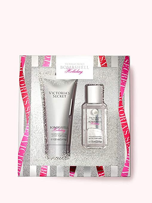 Victoria's Secret Bombshell Holiday Fragrance Mist and Body Lotion 2-Piece Gift Set for Women- Limited Edition