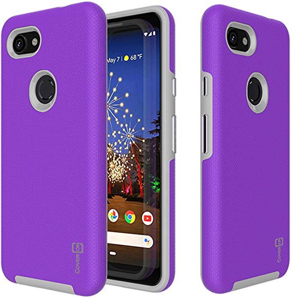 CoverON Slim Protective Hybrid Rugged Series for Google Pixel 3A Case, Pretty Purple