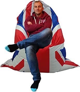 Home and Garden Products Large Bean Bag Giant indoor/Outdoor Beanbag XXXL Union jack Waterproof Cushion