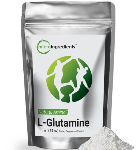 Micro Ingredients Pure L-Glutamine Powder (Vegan) (110g)