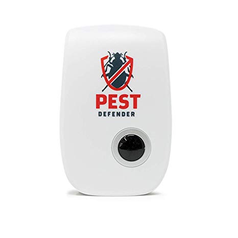 Pest Defender Ultrasonic Electronic Pest Repeller Plug in Indoor Outdoor| Chemical Free, Child & Pet Safe Pest Control | Gets rid of Rats, Roaches, Mice, Mosquitoes, Spiders, Ants, Fleas (1-Pack)
