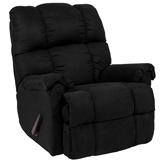 Flash Furniture Riverstone Sierra Black Microfiber Rocker Recliner