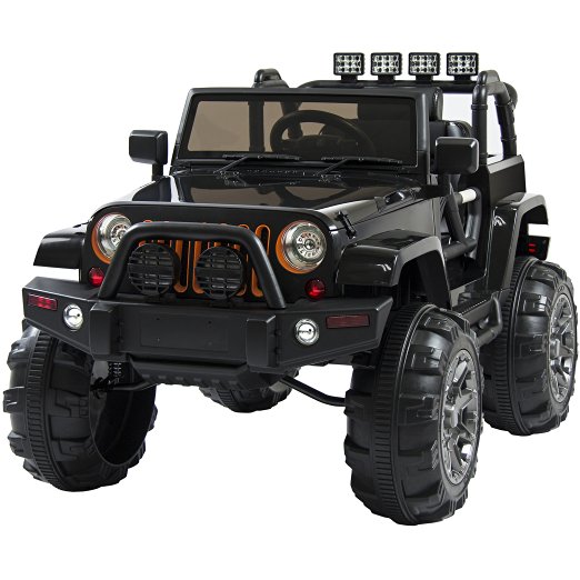 Best Choice Products 12V Ride On Car Truck W/ Remote Control, 3 Speeds, Spring Suspension, LED Light Black