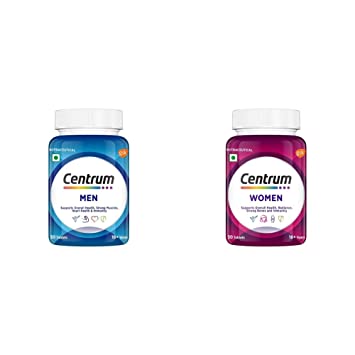 Centrum Multivitamin For Men with Grape Seed Extract   Centrum Multivitamin For Women with Biotin| Pack Of 30