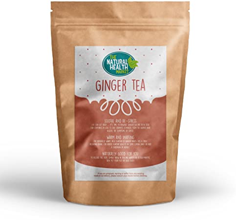 Organic Ginger Tea Bags (100 Bags) By The Natural Health Market • Soil Association Certified Organic Ginger Tea Bags • Fresh Ginger Tea Soothes Frayed • Ginger Tea Pregnancy Soothing Morning Sickness …