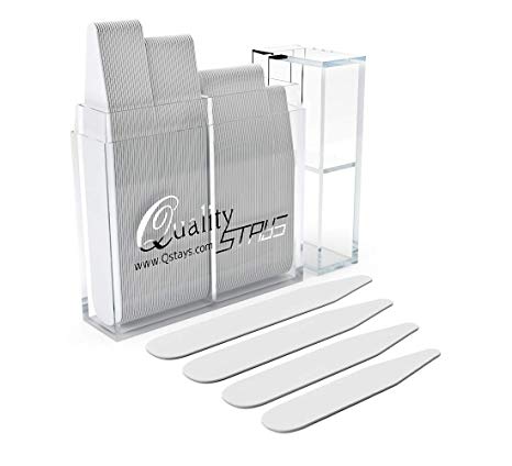 60 Quality Plastic Collar Stiffeners in Box – 4 Sizes