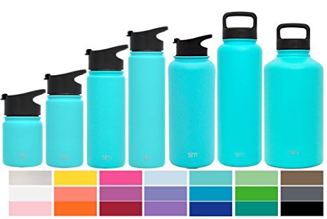 Simple Modern Summit Bottle Lids - Wide Mouth Flid Lid, Sports Chug Lid and Handle Hydro Drinking Lids - Fits all Vacuum Insulated Summit Water Flask Bottle Sizes