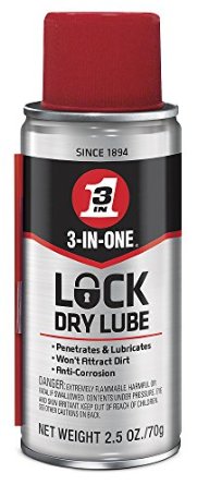 3-IN-ONE 120070 Lock Dry Lube, 2.5 oz, Clear