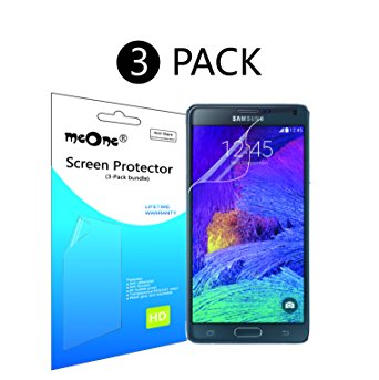 meOne Samsung Galaxy Note 4 Screen Protectors (2014 model) - [3-Pack] Anti-Glare & Anti-Fingerprint (Matte)
