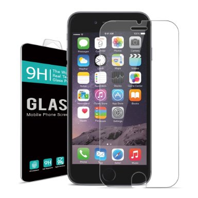 GBB iPhone 6 Screen Protector High-definition 47 Tempered Glass Screen Protector for iPhone 6 6s Rounded Edge 9999 HD Clarity Easy Installation