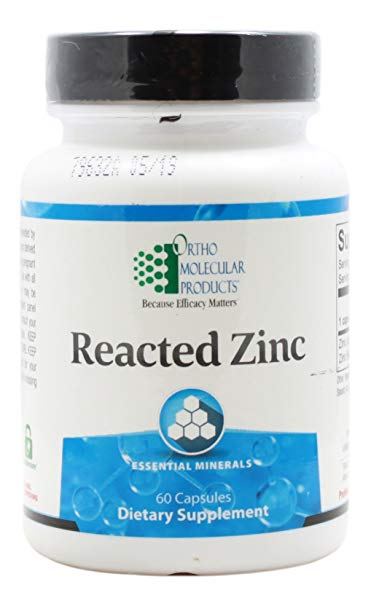 Ortho Molecular Products, Reacted Zinc, 60 Capsules