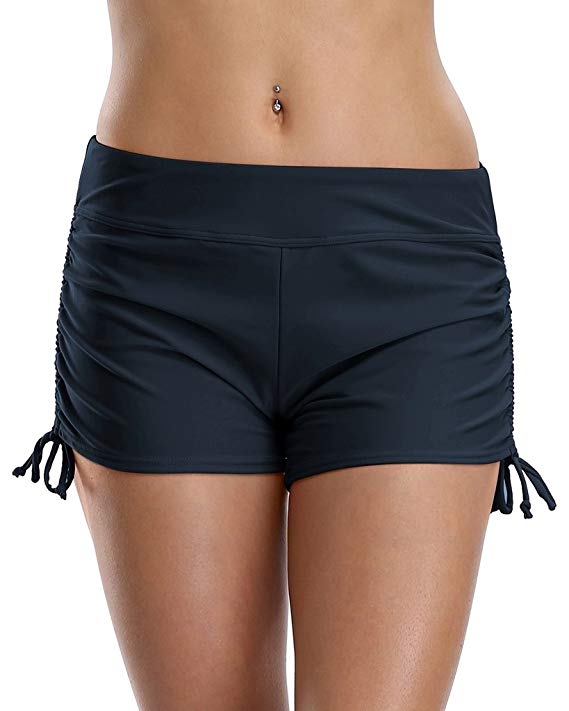 ATTRACO Women's Swim Board Shorts Solid Active Sports Bottom