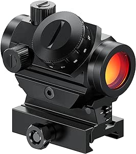 Feyachi Red Dot Sight 4 MOA Red Dot Gun Sight Rifle Scope with 1-inch Riser Mount or Adjustable Riser Mount(.75 inch, 83 inch, and 1 inch)