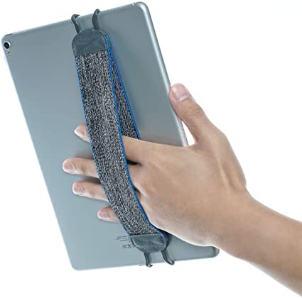 Hand Strap Holder TFY for Tablets, iPad, e-Readers - 11-inch iPad Pro, iPad, iPad Mini 4, iPad Air 2, Samsung Galaxy Tab & Note - Google Nexus - Asus Transformer Book and More -Gray/Blue