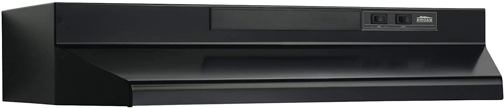 Broan-NuTone F403023 Exhaust Fan for Under Cabinet Two-Speed Four-Way Convertible Range Hood Insert with Light, 30-Inch, Black