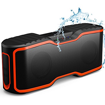 AOMAIS Sport II Portable Wireless Bluetooth Speakers V4.0 with Waterproof IPX7 Floating,20W Bass Sound,Stereo Pairing,Durable Design for iPhone /iPod/iPad/Phones/Tablet/Laptop(Next Generation Orange)