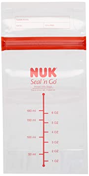 NUK Simply Natural Seal n' Go Breast Milk Bags, 50CT