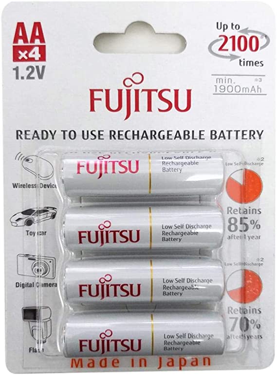 Fujitsu Battery Pack of 4 AA 1900mAh Standard ReadyToUse - Battery - Mignon (AA) HR-3UTCEU (4B)