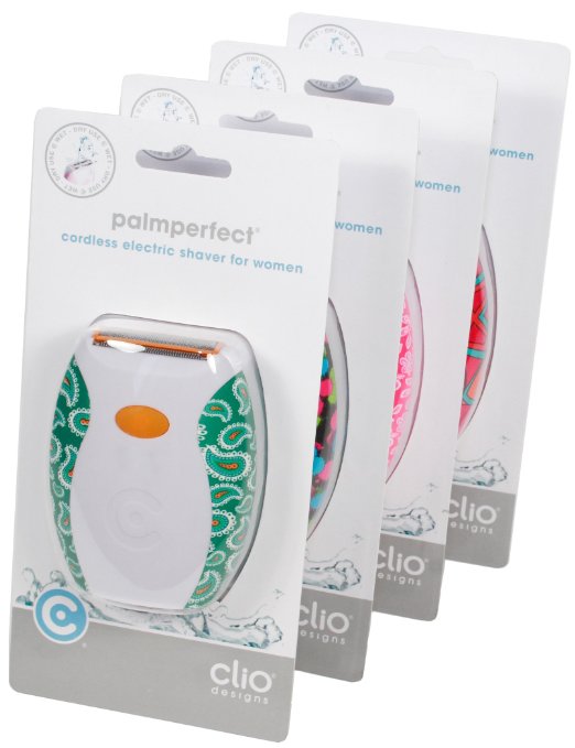 Clio Designs Palmperfect Electric Shaver in Patterns, Color and Pattern may vary