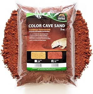 TE Terrarium Sand Color Cave Sand rot in 5, 10 und 25 Kg - natürlicher, grabfähiger Sand zum Bauen von Höhlen und Verstecken - für Reptilien, Wirbellose & versch. Kleinsäuger (5 Kg)