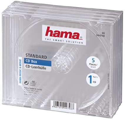 Hama | Standard CD Jewel Case, pack of 5 | transparent