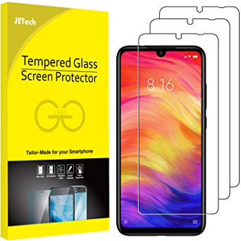 JETech Screen Protector for Xiaomi Redmi Note 8, Note 7 and Note 7 Pro, Tempered Glass Film, 3-Pack