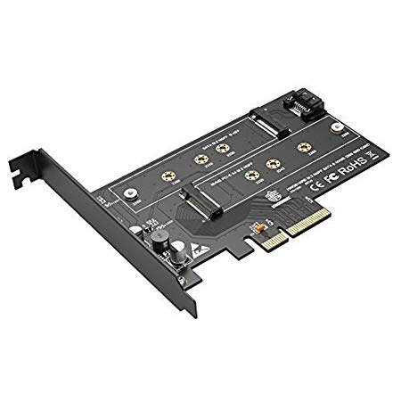 KINGSHARE M.2 NVMe SSD PCIe to PCIe 3.0 x 4 Adapter - Support M.2 PCIe 2230,2242,2260,2280 Dual nvme pcie Adapter