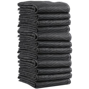 Cheap Cheap Moving Boxes - Deluxe Moving Blankets (12-Pack) - Size: 72 X 80 Inches, Black and Grey (MB)