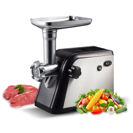 Homeleader 800W Electric Meat Grinder  Meat Grinder with Exchangeable 3 Cutting Plates K18-010