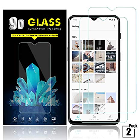 Oneplus 6T Screen Protector by YEYEBF, [2 Pack] Tempered Glass Screen Protector for Oneplus 6T [3D Touch][HD-Clear][Anti-Glare][Anti-Scratch][Bubble-Free]