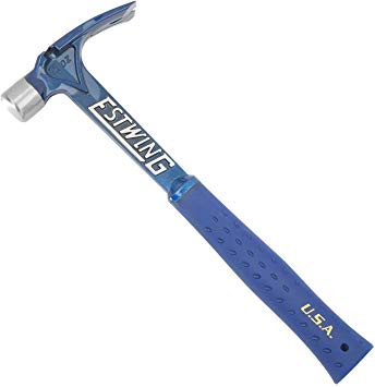 Estwing Ultra Series Hammer - 15 oz Short Handle Rip Claw with Smooth Face & Shock Reduction Grip - E6-15SR