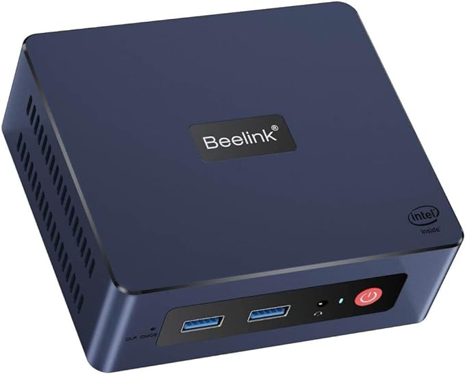 Beelink 4 Cores 11th Gen Intel N5095 Mini-S Mini PC, 8GB RAM 128GB SSD Gigabit Ethernet, 2.4G/ 5.0G WiFi, BT4.0, Dual HDMI Business Mini Desktop Computer, HTPC