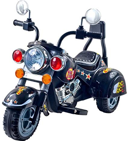 Ride on Toy, 3 Wheel Trike Chopper Motorcycle for Kids by Lil' Rider - Battery Powered Ride on Toys for Boys and Girls, 18 Months - 4 Year Old, Black