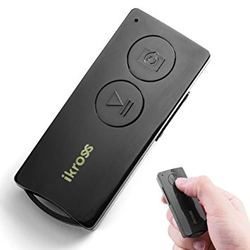 iKross 2in1 Bluetooth Multimedia Remote Control   Camera Selfie Shutter Release with Music Play / Pause / Next / Volume Control Function