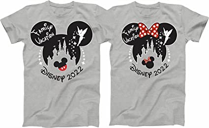 Family 2022 Mickey Minnie Family Vacation Shirts Matching Tshirt Custom Shirts Men's Women's Youth