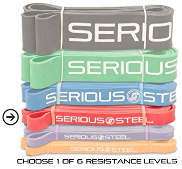 Serious Steel #2 Assisted Pull-Up | Pull-up Assist | Resistance & Stretch Band Size: 1/2” x 6.4mm Resistance: 10-50lbs *Pull-up and Band Starter e-Guide INCLUDED