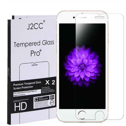 (2 Pack) iPhone 6S Screen Protector, J2CC Premium Tempered Glass Screen Protector (4.7 inch)0.26mm/3d Touch Compatible for iPhone 6 / iPhone 6S