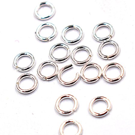Tacool 40pcs Real 925 Sterling silver Jump Open ring 3mm 4mm 5mm 6mm 7mm 8mm available (1.2x9mm)