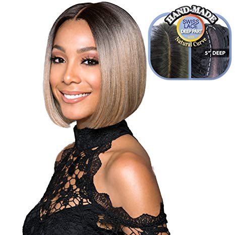 Bobbi Boss Synthetic Lace Front Wig MLF217 Silky Yaky Lyna Sleek (1B)